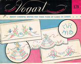 1950s Vintage Vogart Embroidery Transfer 179 Uncut Garden Gal Pillowcases