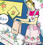1950s Vintage Vogart Embroidery Transfer 200 Uncut X-Stitch Floral Mixed Motifs