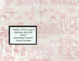 1960s Vintage Jacboean Crewel Motifs Uncut Vogart Embroidery Transfer 2003-C