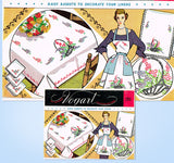 1950s Vintage Vogart Embroidery Transfer 201 Uncut Floral Mixed Motifs - Vintage4me2