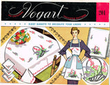 1950s Vintage Vogart Embroidery Transfer 201 Uncut Floral Mixed Motifs - Vintage4me2