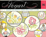 1950s Vintage Vogart Embroidery Transfer 203 Uncut Floral Mixed Motifs
