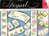 1950s Darlin Vogart 212 Original Uncut Rose and Rosebud Embroidery Transfer - Vintage4me2