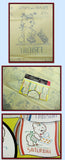 1950s Vintage Vogart Embroidery Transfer 232 Uncut Bear in Mind Tea Towels ORIG