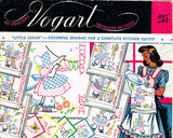 1950s Vintage Vogart Embroidery Transfer 235 Uncut Sunbonnet Sue DOW Tea Towels - Vintage4me2