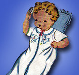 1950s Vintage Vogart Embroidery Transfer 239 Uncut Baby Layette & Nursery Trims