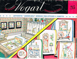 1950s Vintage Vogart Embroidery Transfer 245 Uncut Americana Motifs Dinette Set
