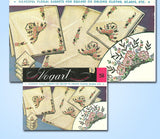 1950s Vintage Vogart Embroidery Transfer 258 Flower Basket Nosegay Vanity Set