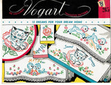 1950s Vintage Vogart Embroidery Transfer 265 Uncut Sweet Dream Kitten Pillowcases