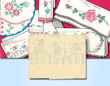 1950s Vintage Vogart Embroidery Transfer 275 Uncut Small Floral Pillowcase Motif