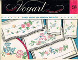 1950s Vintage Vogart Embroidery Transfer 285 Lamb Flowers Bluebird Pillowcases