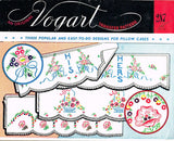 1950s Vintage Vogart Embroidery Transfer 287 Uncut Easy His & Hers Pillowcases -Vintage4me2