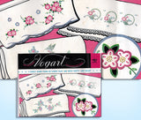 1950s Original Vintage Vogart Embroidery Transfer 292 Uncut Floral Pillowcases