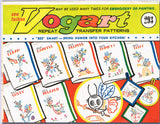 1960s VTG Vogart 293 Uncut Bee Helpful Tea Towels ORIG Embroidery Transfer