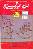 1960s Vintage Vogart Embroidery Transfer 4106 Uncut Campbell Kids at Play Motifs