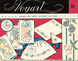 x1950s Original Vintage Vogart Embroidery Transfer 611 Uncut Fruit Tea Towels -Vintage4me2