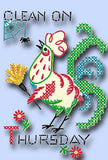 1950s Vintage Vogart Embroidery Transfer 616 Uncut DOW Rooster Tea Towels ORIG