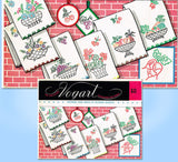 1950s VTG Vogart Embroidery Transfer 631 Uncut Fruit in Baskets Tea Towels ORIG