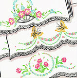 1950s Vintage Vogart Embroidery Transfer 660 Uncut Floral Pillowcase Motifs - Vintage4me2