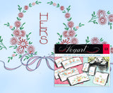 1950s Vintage Vogart Embroidery Transfer 670 Uncut Floral Pillowcase Linens - Vintage4me2