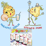 1960s Vintage Vogart Embroidery Transfer 678 Uncut Anthro Fruit Tea Towels