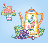 1950s Vintage Vogart Embroidery Transfer 679 Uncut Fruit Tea Towel Kitchen Set