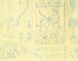 1940s Vintage Vogart Embroidery Transfer 681 Americana Designs Tea Towels Uncut