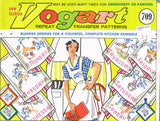 1960s ORIGINAL Vintage Vogart Day of the Week Bluebird Transfer Uncut VTG 709
