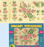 1950s Color Vintage Vogart 493 Florals Uncut Original No Sew Textilprint Transfer
