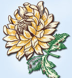 1950s Color Vintage Vogart Textilprint 442 Sunflowers Uncut Hot Iron Transfer