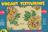 1950s Color Vintage Vogart Textilprint 442 Sunflowers Uncut Hot Iron Transfer