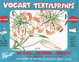 1950s Four Color Vintage Vogart Textilprint 46 Tigerlily Hot Iron Transfer ORIG