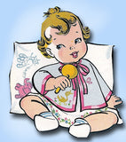 1950s Vintage Vogart Embroidery Transfer 189 Uncut Layette Motifs Orignal Oldie