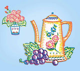 1940s Vintage Vogart Embroidery Transfer 273 Uncut Fruit Tea Towel Kitchen Set