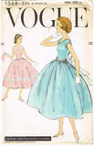1950s Vintage Vogue Sewing Pattern 1568 Uncut Easy Girls Party Dress Sz 10 30B - Vintage4me2