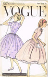1950s Vintage Vogue Sewing Pattern 1574 Uncut Girls Shirtwaist Dress Sz 10 30B - Vintage4me2