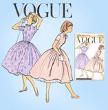 1950s Vintage Vogue Sewing Pattern 1574 Uncut Girls Shirtwaist Dress Sz 10 30B - Vintage4me2