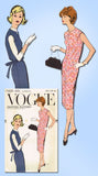 1950s Vintage Vogue Sewing Pattern 1601 Teen Misses Slender Dress Size 10 30B