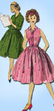 1950s Vintage Vogue Sewing Pattern 1631 Teen Girls Shirtwaist Dress Size 10 30B