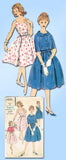 1950s Vintage Vogue Sewing Pattern 1638 Teen Girls Sun Dress & Topper Sz 10 30B
