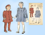 1930s Vintage Vogue Sewing Pattern 2109 Rare Baby Girls Coat Hat & Leggings Sz 2