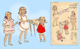 Vogue 2388: 1940s Toddler Girls Play Apron Set Size 4 Vintage Sewing Pattern - Vintage4me2