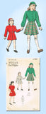 1940s Vintage Vogue Sewing Pattern 2413 Toddler Girls Suit w Battle Jacket Sz 6