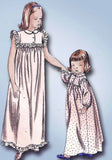 1940s Vintage Vogue Sewing Pattern 2456 Classic Little Girls Nightgown Size 10