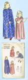 1950s Vintage Vogue Sewing Pattern 2457 Toddler Girls Smock or Robe Size 4