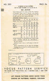 Vogue 2521: 1940s Classic Little Girls Blouse Size 12 Vintage Sewing Pattern
