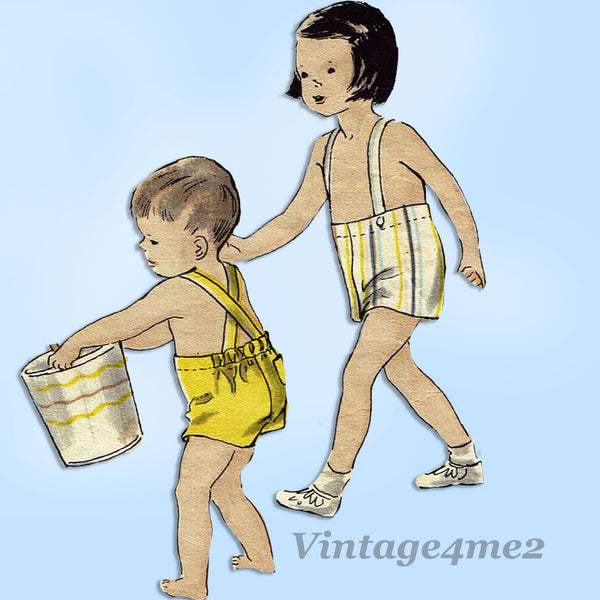Vogue 2547: 1940s Toddler Boys Shirt & Shorts Sz 2 Vintage Sewing Pattern
