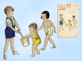 Vogue 2547: 1940s Toddler Boys Shirt & Shorts Sz 2 Vintage Sewing Pattern