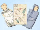 1950s Vintage Vogue Sewing Pattern 2551 Infant Layette Set w 2 Dresses  - Vintage4me2