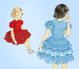 1950s Vintage Vogue Sewing Pattern 2567 Uncut Toddler Girls Dress Size 6